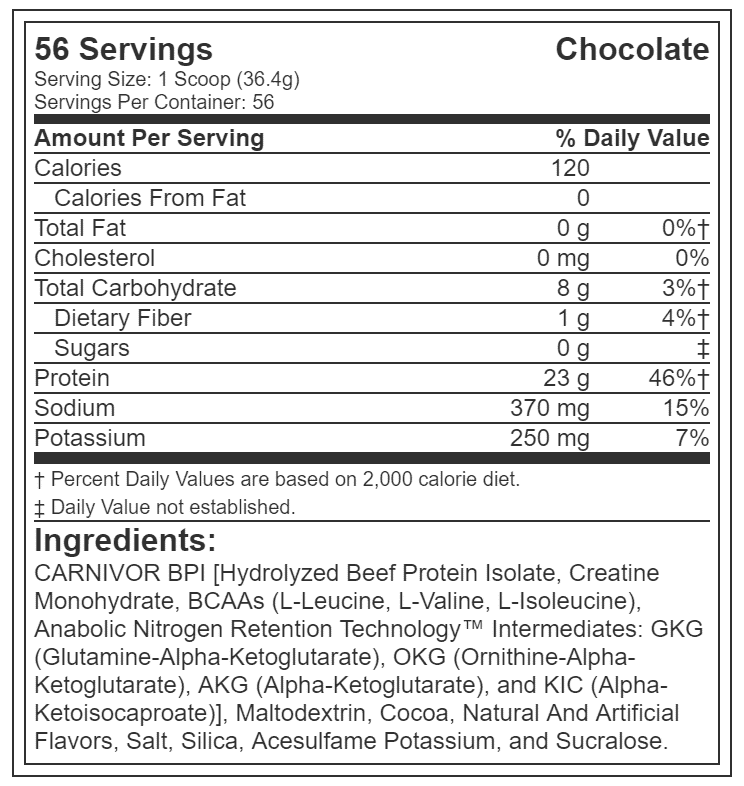 CARNIVOR | 4.5 lbs (56 servicios) - Suplementos MRLY