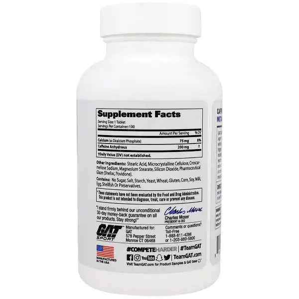 Caffeine GAT | 100 tabs - Suplementos MRLY