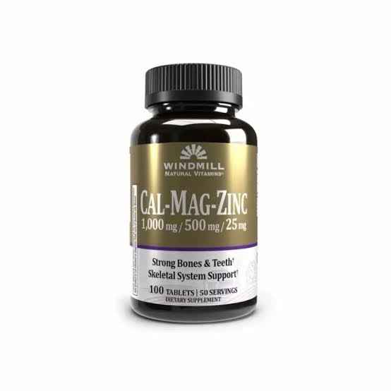 Calcio + Magnecio + Zinc 100tabs Windmill - Suplementos MRLY
