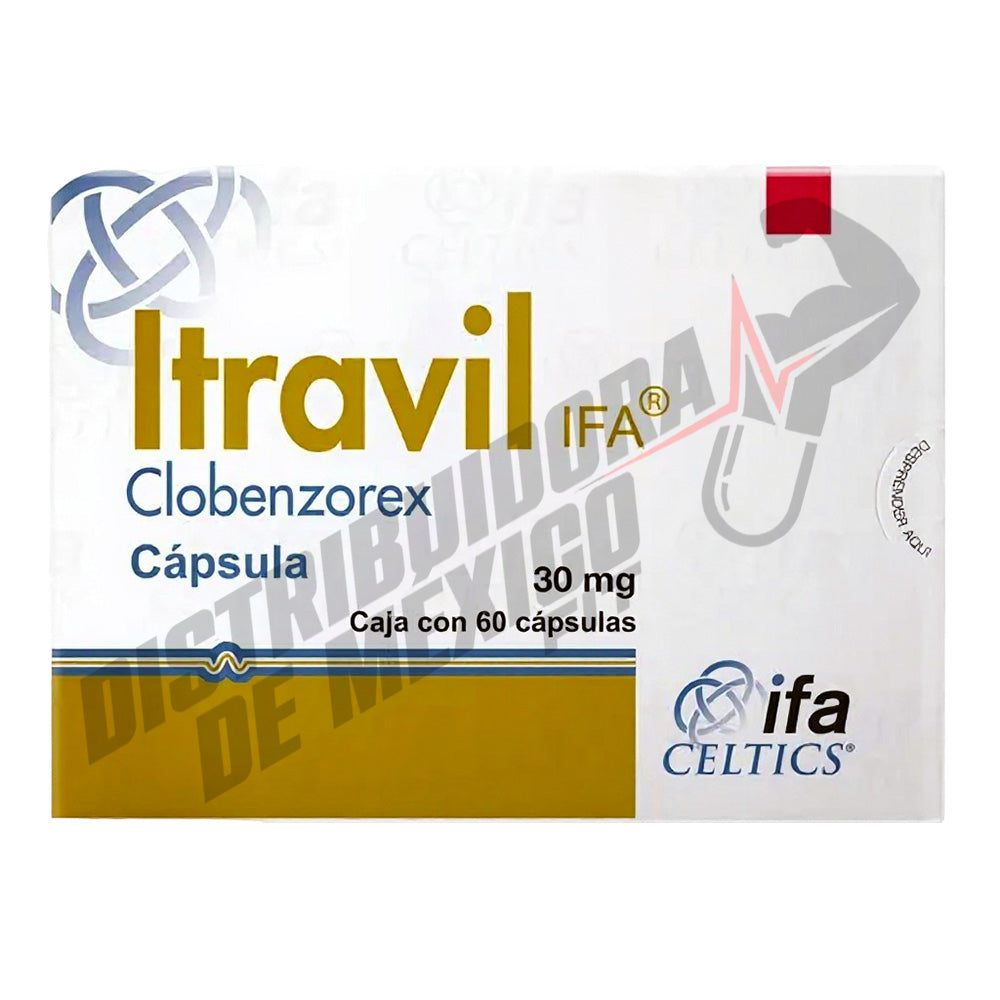 Itravil (Clobenzorex) 30mg 60 Caps IFA - Distribuidora FIT de México
