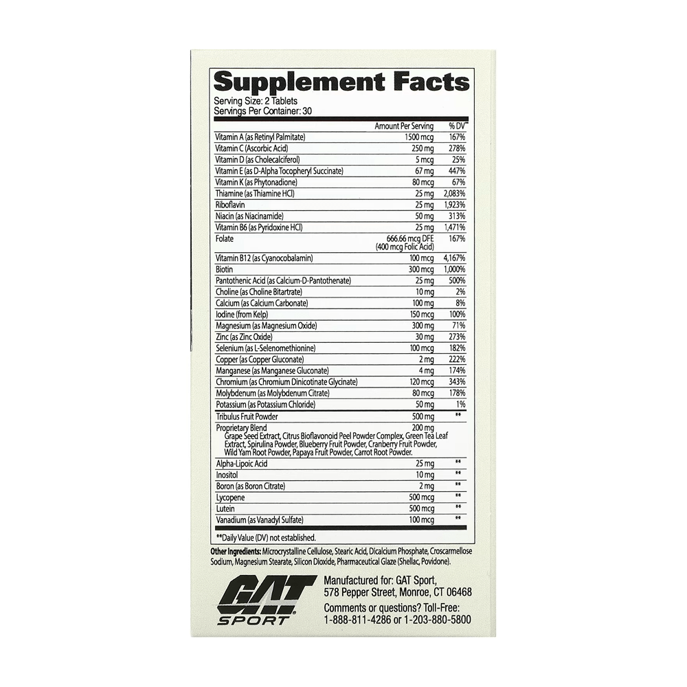 MENS MULTI+TEST GAT 60tabs - Suplementos MRLY