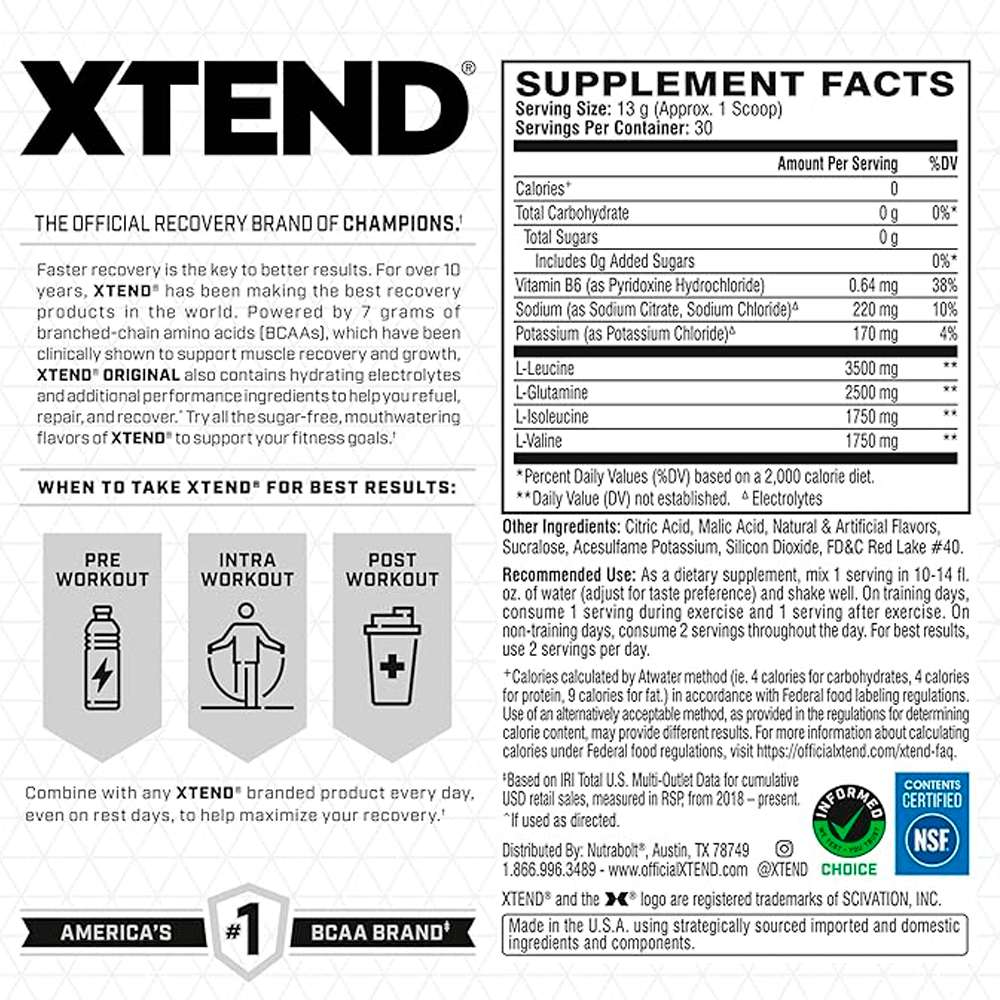 XTEND BCAA | ZERO SUGAR | 30 serv
