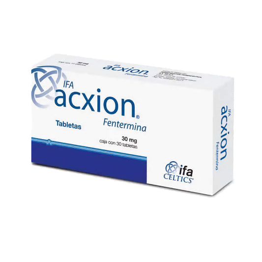 Acxion Fentermina 30 mg.