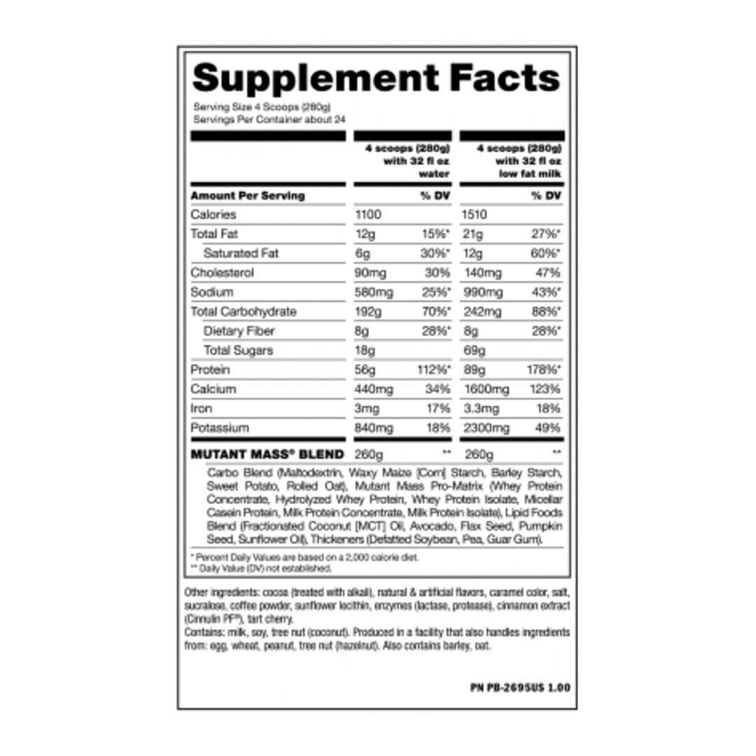 MUTANT MASS GAINER | 15 lbs