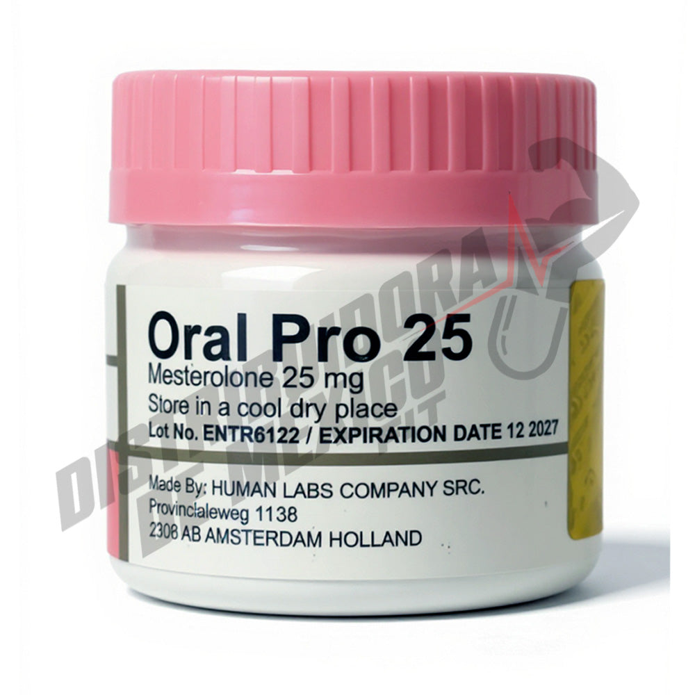 Poviron 25 (Mesterolone) 25mg 60 tabs / Human Labs Company - Distribuidora FIT de México