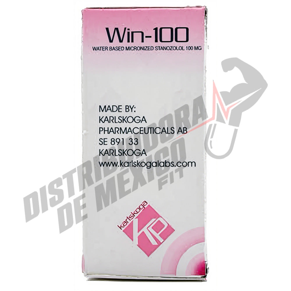 Win - 100 (Water Base Micronized Stanozol) 100mg/ml / Karlskoga - Distribuidora FIT de México